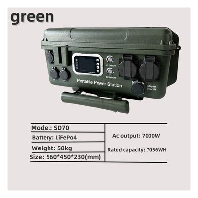 AC Output Socket EU/Jp/Us/Za/UK/Au 7000W Portable Power Station for Multi-Scene Charging