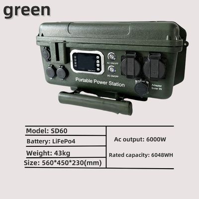 High Power AC Portable Rechargeable 6000W 6048wh Energy Power Station with Type-C 65W