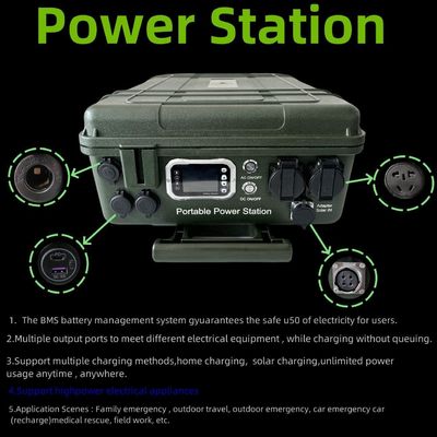 Soc Range 5%-95% 220V Household Emergency Lithium Battery Mobile Power Supply 6000W