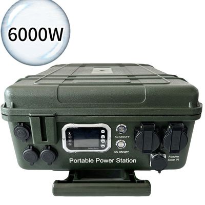 Multifunctional 6000W Peak 3000W Total Output Power Portable Power Station with Display
