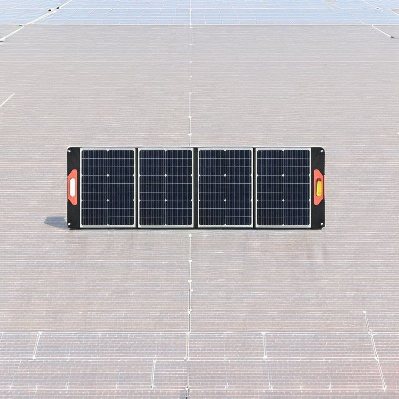 Foldable Solar PV Kit for Power Station and Camping Trips 100W 12V Adjustable Stand