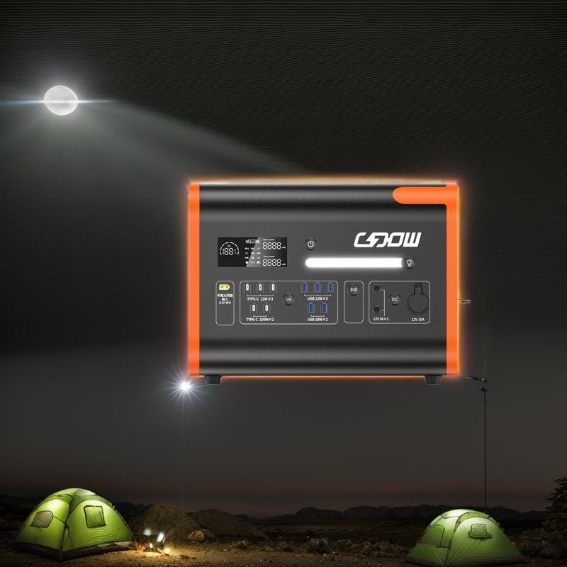 2200W Type-C Battery Backup Electric Supply with -5%-5% Output Voltage Fluctuation Range