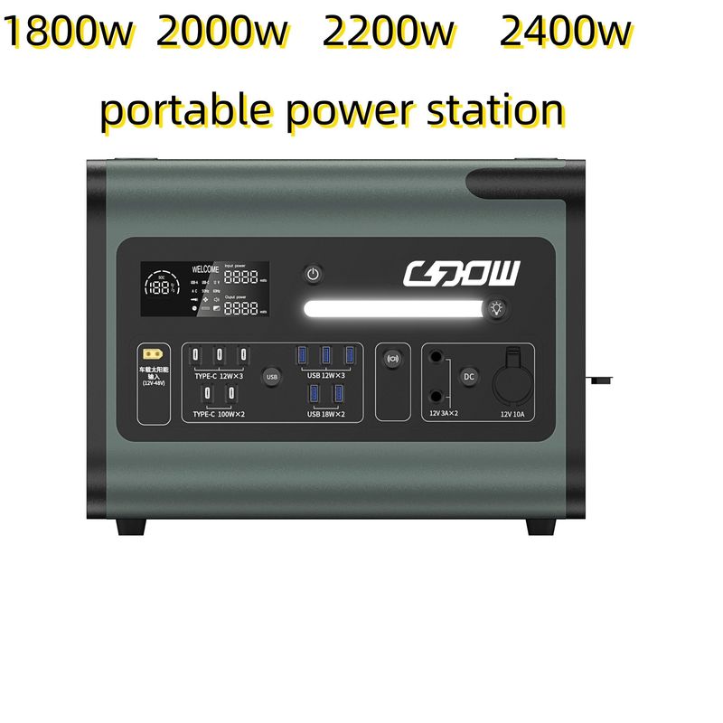 2048wh Solar Power Station with Inverter Panel and 220V AC Output Portable Power Supply