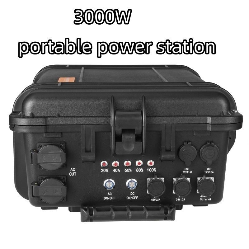 Portable 3000W Solar Power Station with LiFePO4 Battery and Pull Rod Customized Request