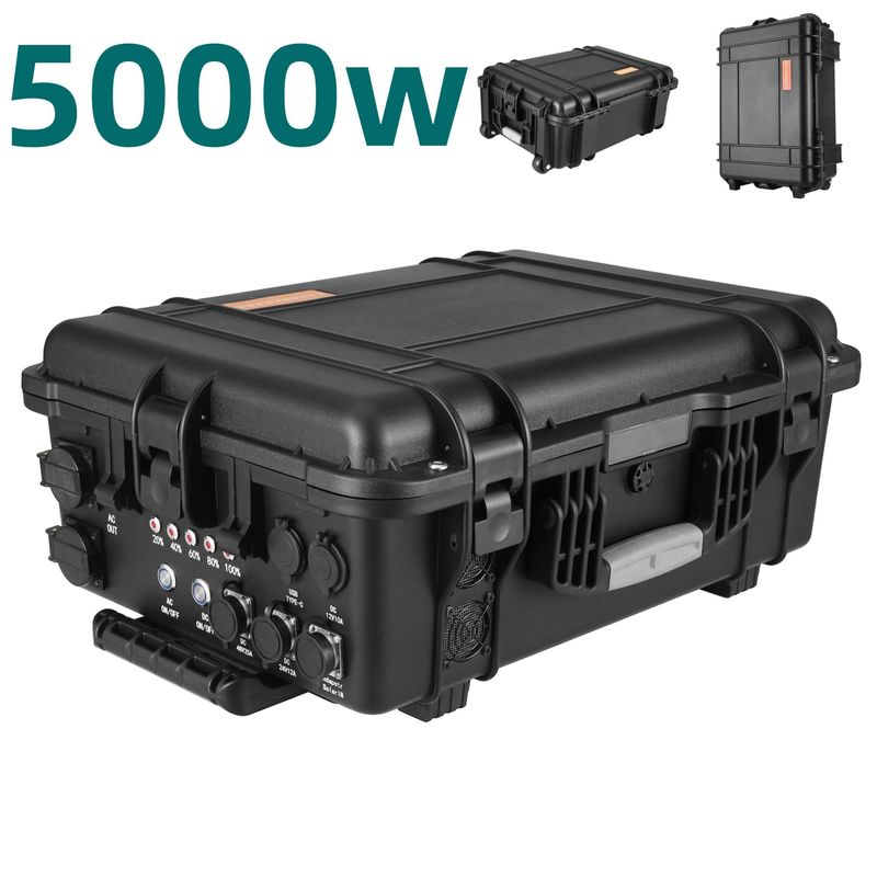 Fireproof Housing Solar Generator with 8000W Peak Power and USB/Type-C 18W Max Output