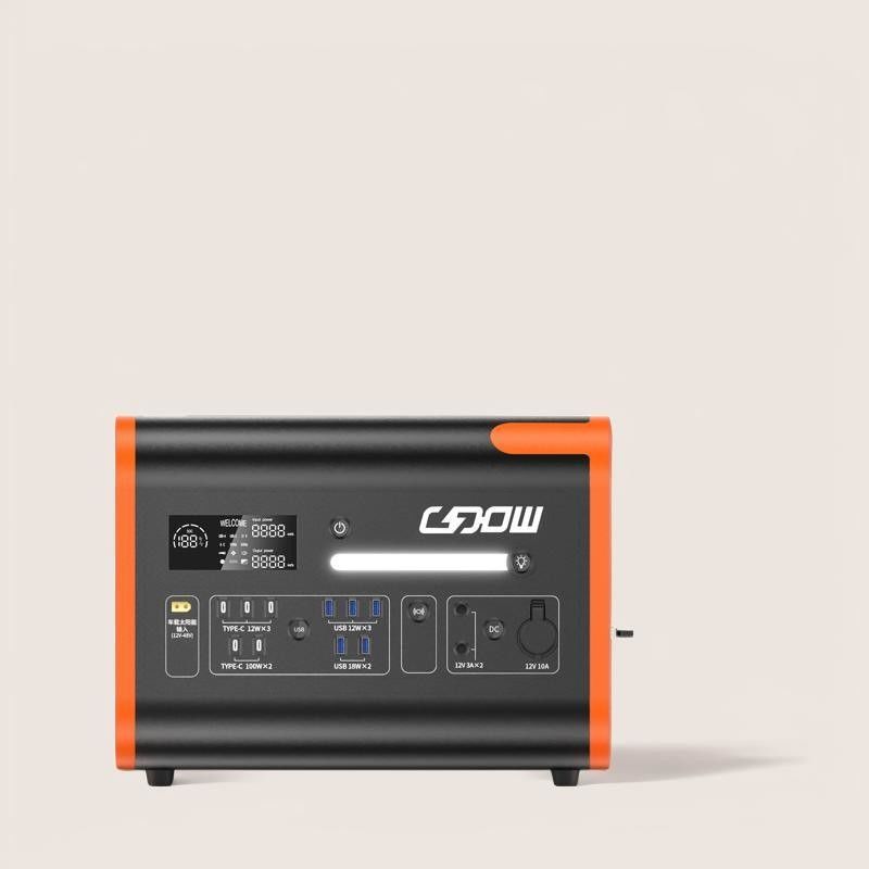 LiFePO4 Battery Portable Solar Generator with Type-C 3*18W/2*100W Output and Panel