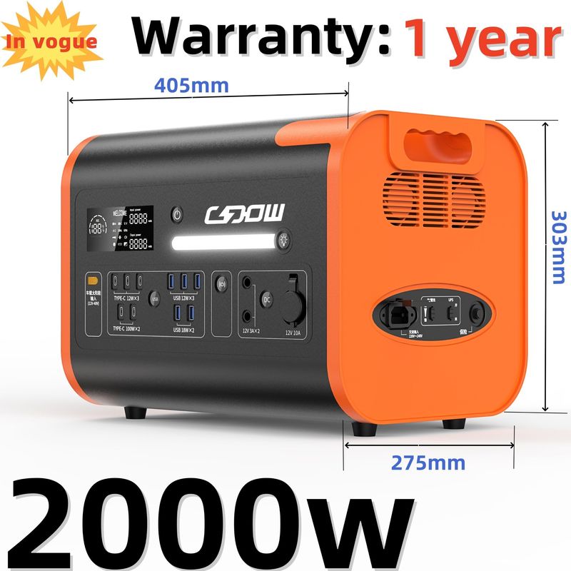 Portable Battery Standby Power Station and Solar Panels 2000W for High- Performance