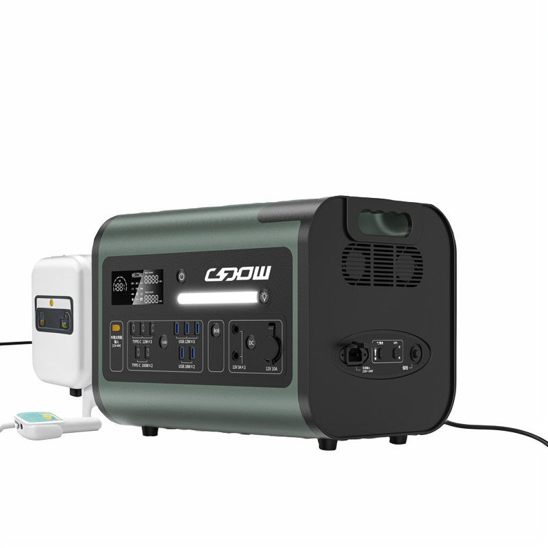 2048wh LiFePO4 Safe Battery Storage Solar Charger Power Generator Mobile Power 1500W Mains