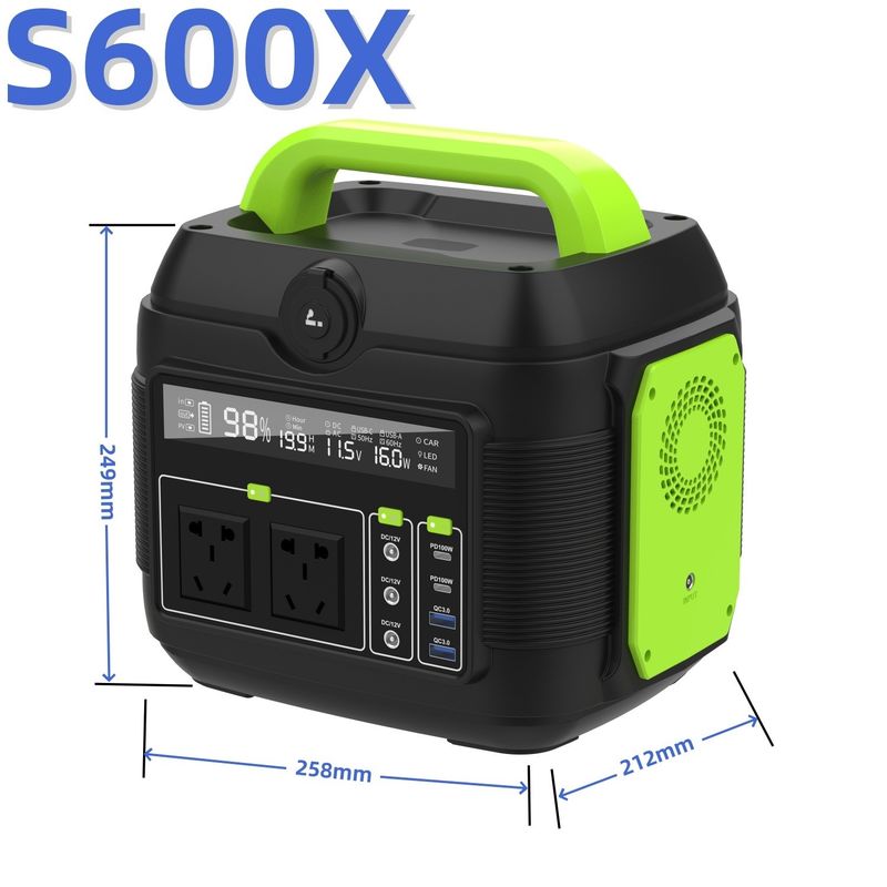 Portable Power Bank Direct Camping Solar Charger Lithium Power Station USB DC AC Output 110V 220V 600W