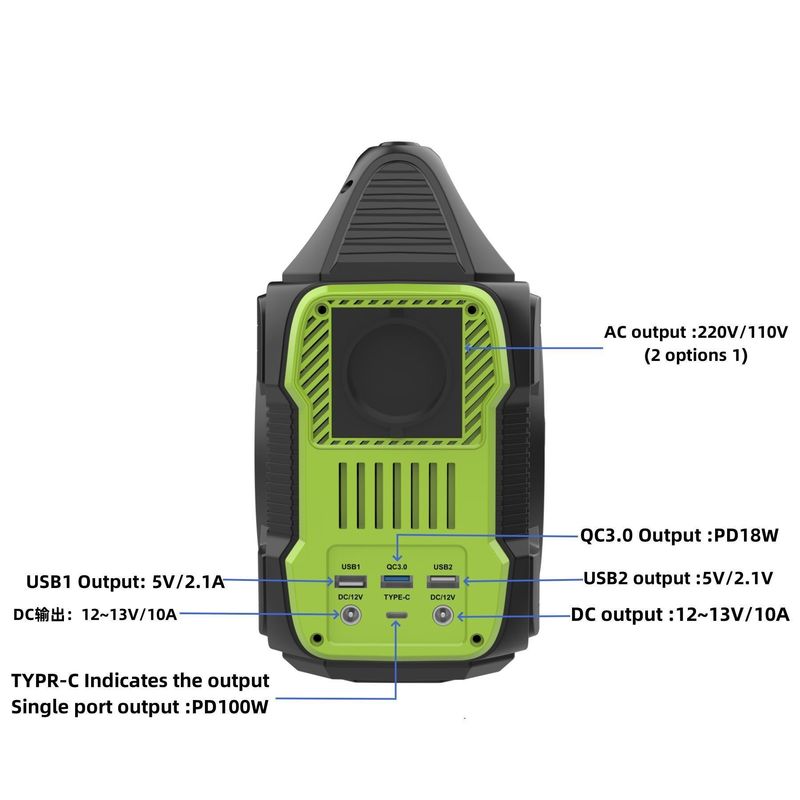 300W Portable Power Station Reveal Liquid Crystal Display 288wh Outdoor Energy Storage