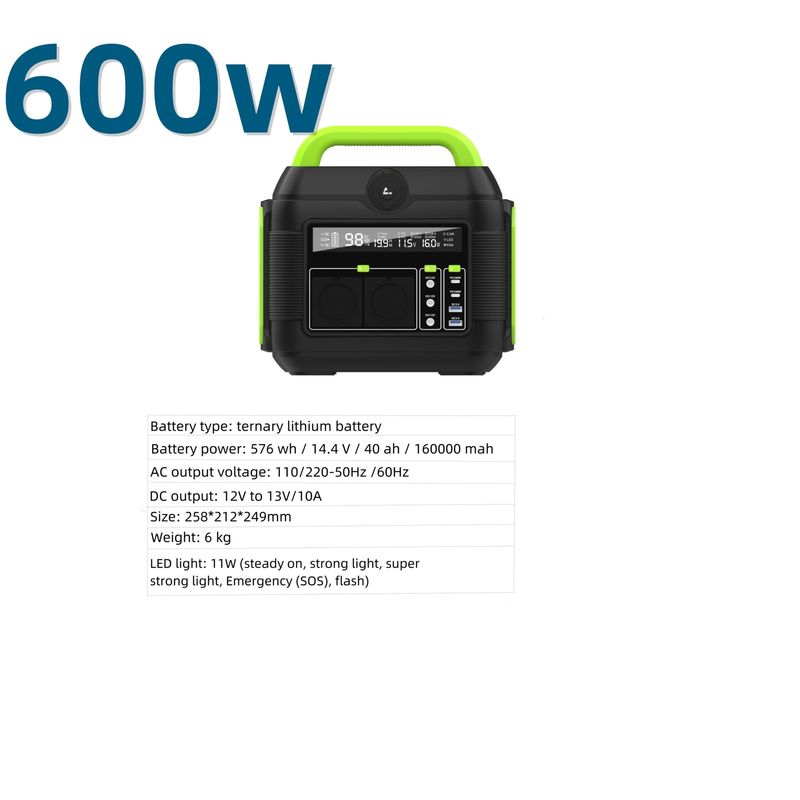 600W Portable Solar Power Station for Outdoor Emergency Backup in South America Recyclable