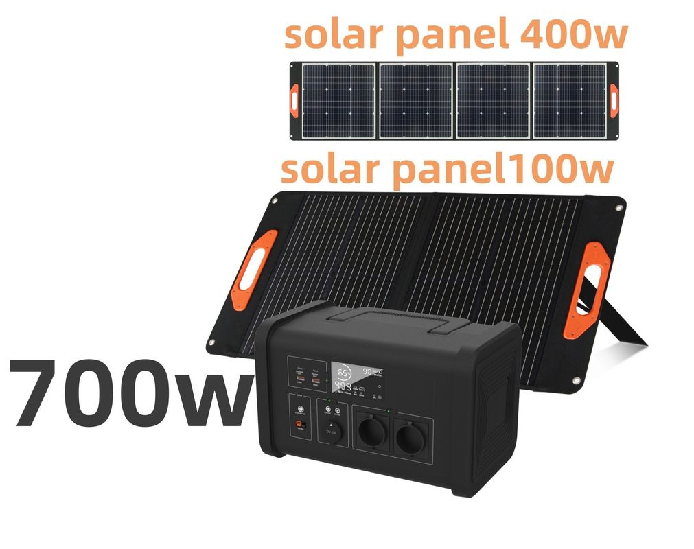LiFePO4 Home Power Outage Portable Power Station with 700W AC Output Power and LED Light