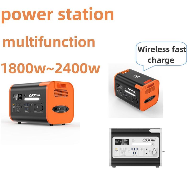 2200W Solar Generator Rechargeable LiFePO4 Power Station for Outdoor Emergency Backup