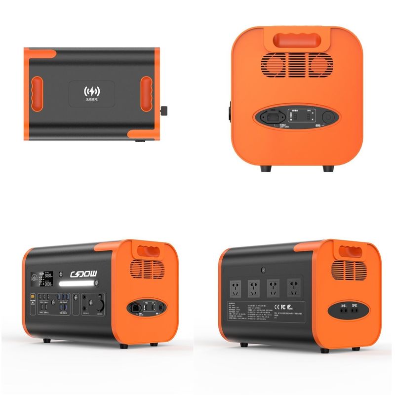 Portable Power Station with Two-Way Fast Charge and AC Pure Sine Wave Output Waveform