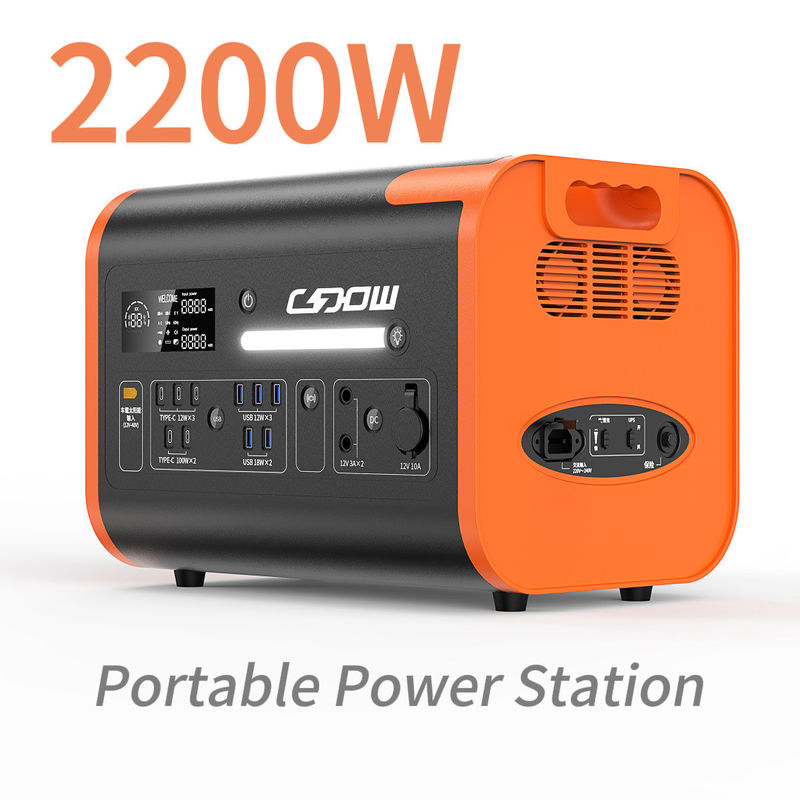 2000Wh Portable Power Station Bank Supply Solar Generator for Customization and Home