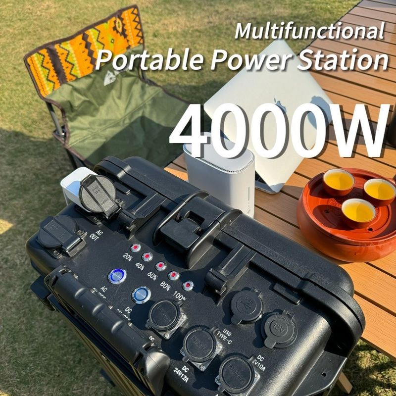 4000W Solar Charging Banks for Camping and Home Backup Power AC Output Current 15A Max