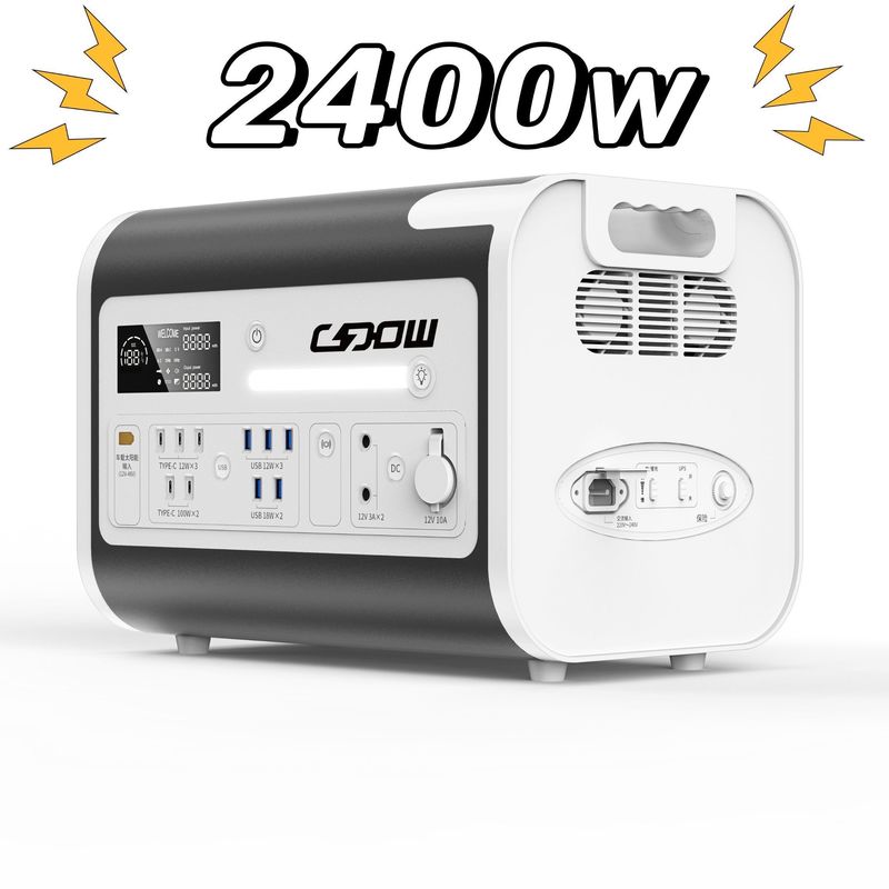 Camping Power Station with Solar and AC Charge Output Voltagefluctuation Range -5%-5%
