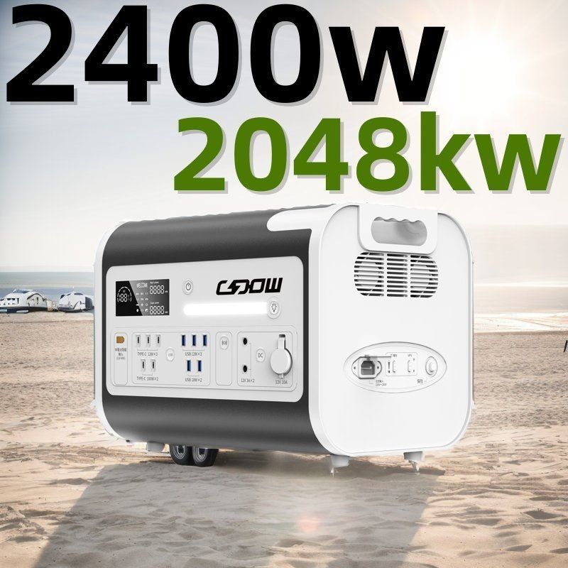 2400W2048wh Energy Storage System Portable Power Station Solar Generator Fast Charge 1500W Wireless 15W