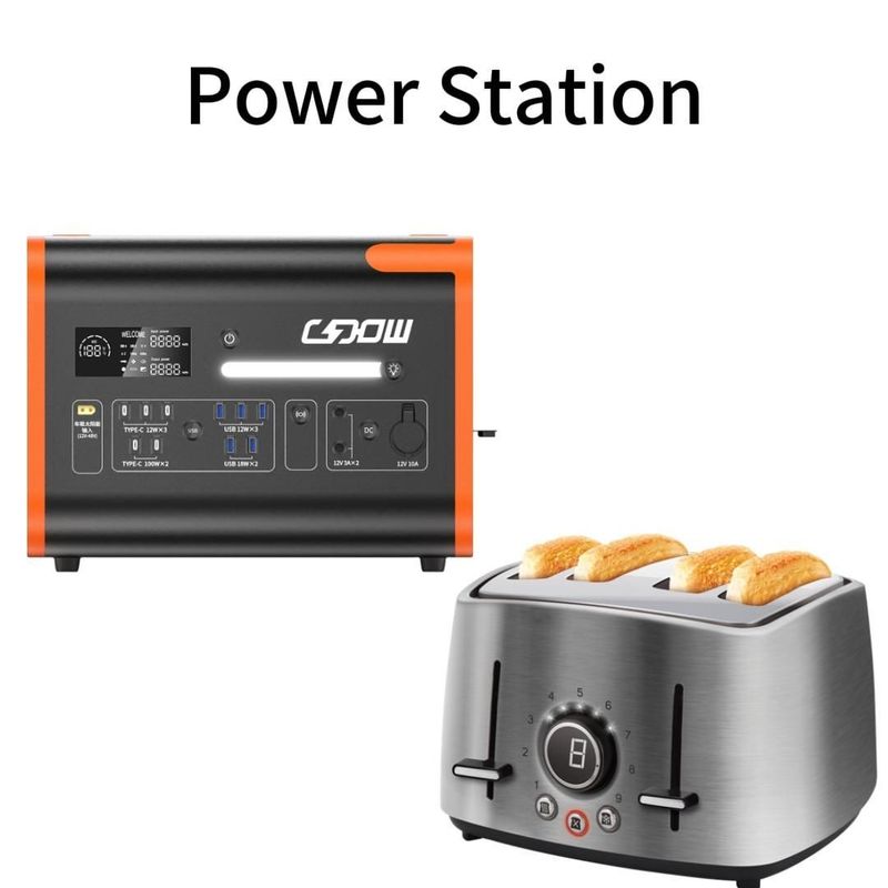 LiFePO4 2200W Black Silent Portable Inverter Generator for Outdoor Camping Power Station