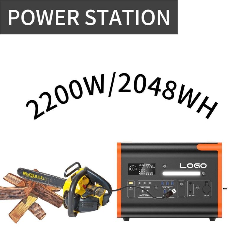 1500W Portable Mobile Generator Solar Power Station Fast Charge Uninterrupted Power Supply