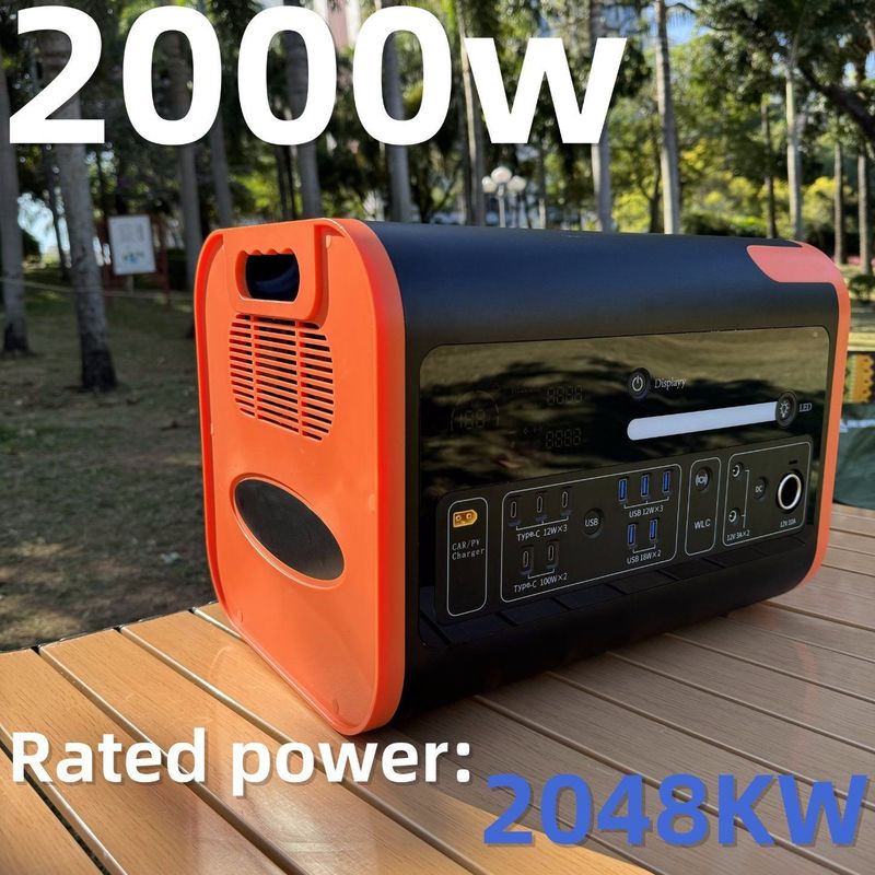 2000W Energy Storage/Portable Generator with Solar Car Charging Type AC DC USB Charging AT22