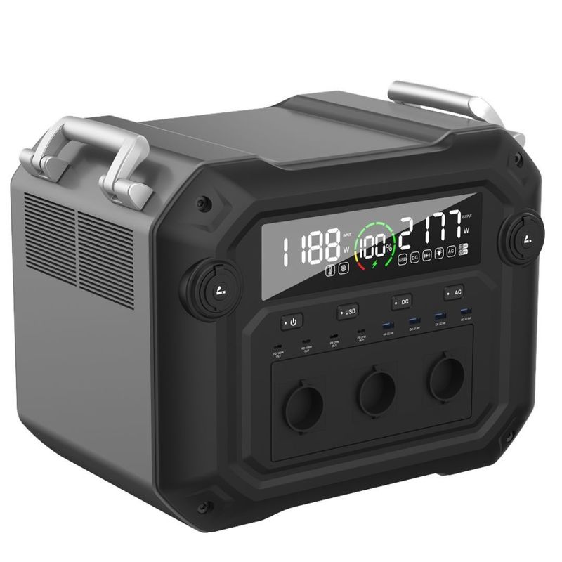 1200W Charging 2500W High Power Solar Generator for Household Portable Power Station