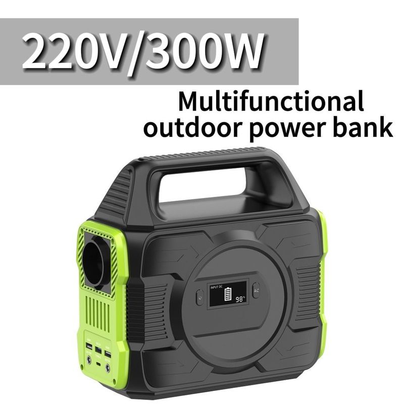 300W 220V Solar Charging Treasure for Home Camping Emergency Lithium Battery Portable