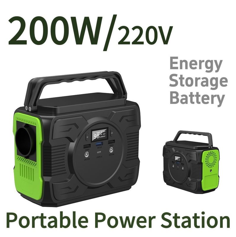 200W Outdoor Energy Storage Power Bank Portable Power Supply with Lithium-Ion Battery
