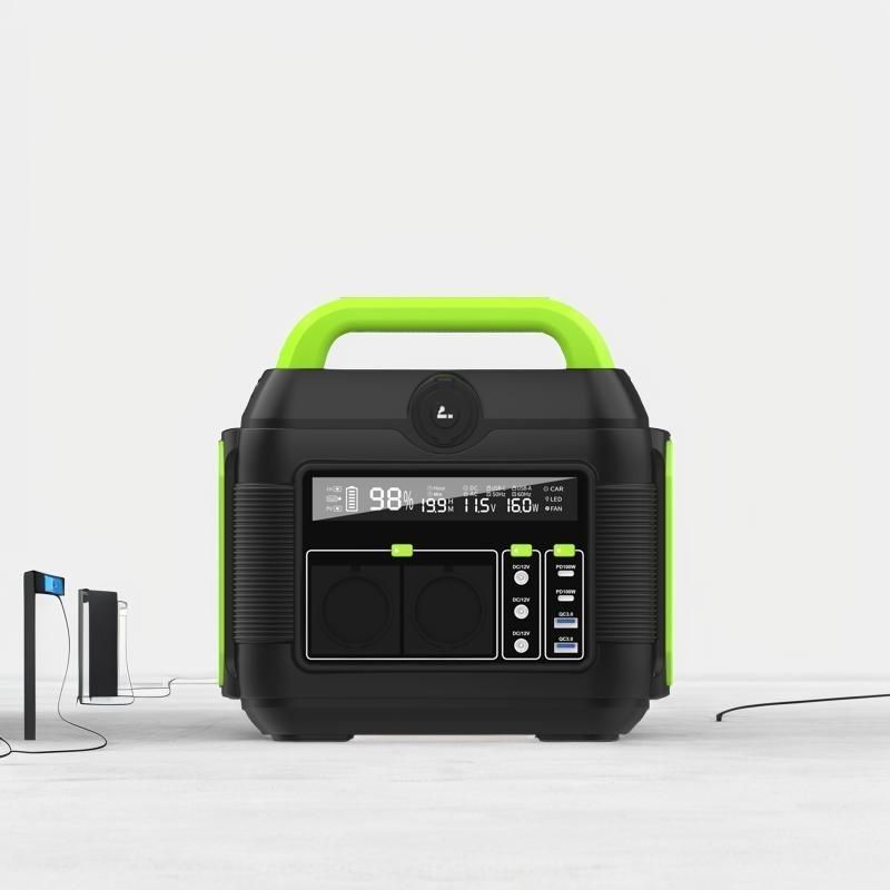 Portable 600W Outdoor Mobile Energy Storage Power Station for Solar RV Drone Charging