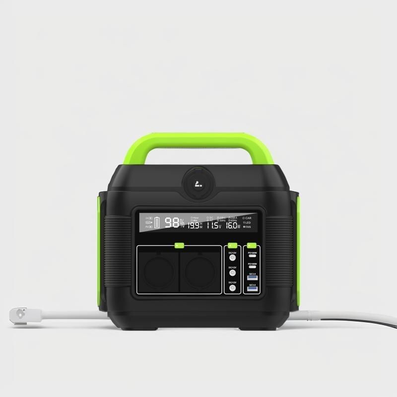 Outdoor Solar Charging Portable Power Station with 600W Lithium Battery and Removable Pack