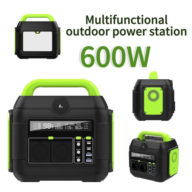 European Standard 220V 600W Portable Solar Energy Storage Battery Power Bank for Travel