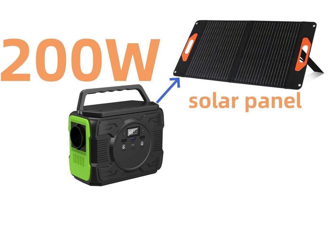 200W Portable Rechargeable Battery Camping Power Station Solar Generator for Outdoor
