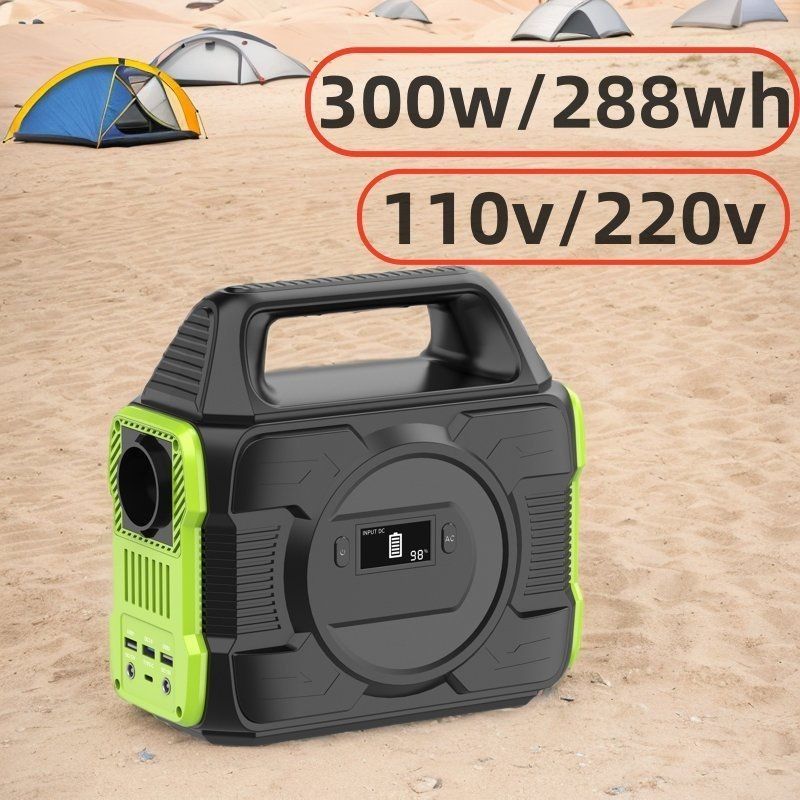 288wh Portable Power Station with 300W Pure Sine Wave Inverter and Lithium Battery