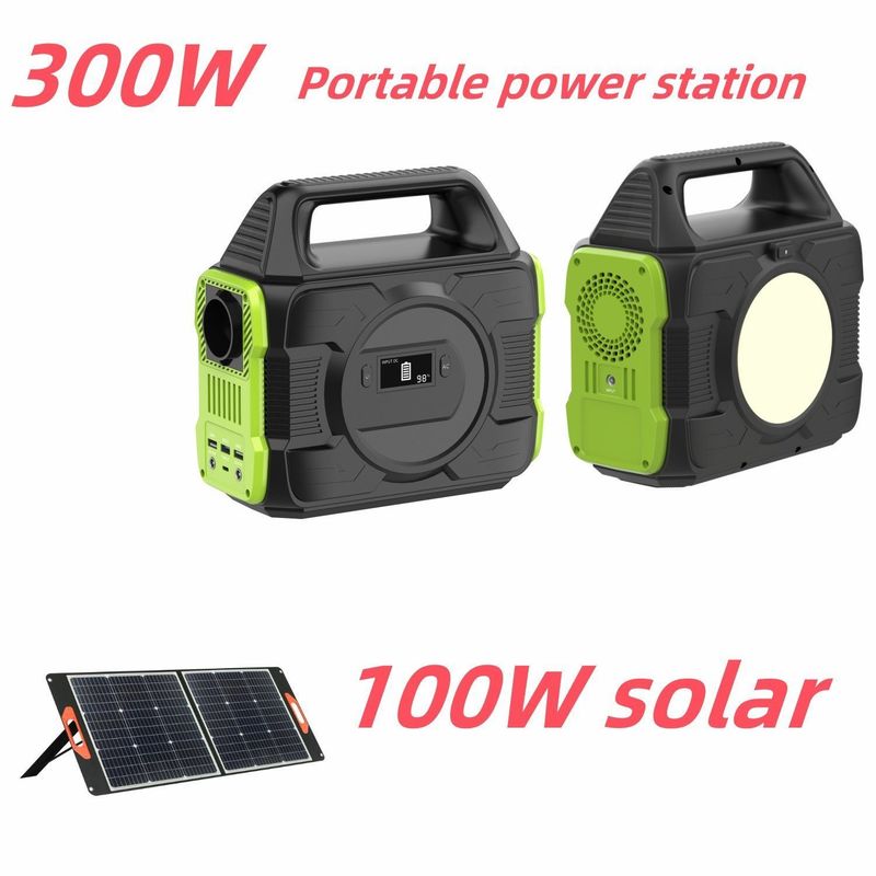 EU AC Socket Compatible All 300W Portable Solar Power Station with Lithium RV Battery
