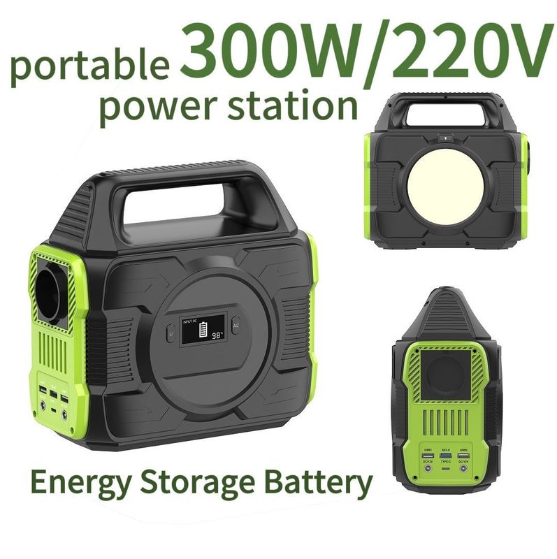 300W Custom Power Bank for BMS Outdoor Mobile Energy Storage Power Station Recyclable