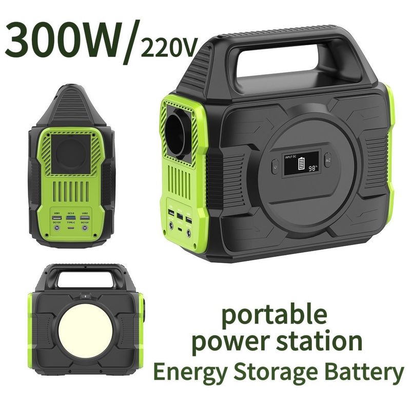 300W Home Application Portable Battery Power Station Backup Generator with Handle MPPT