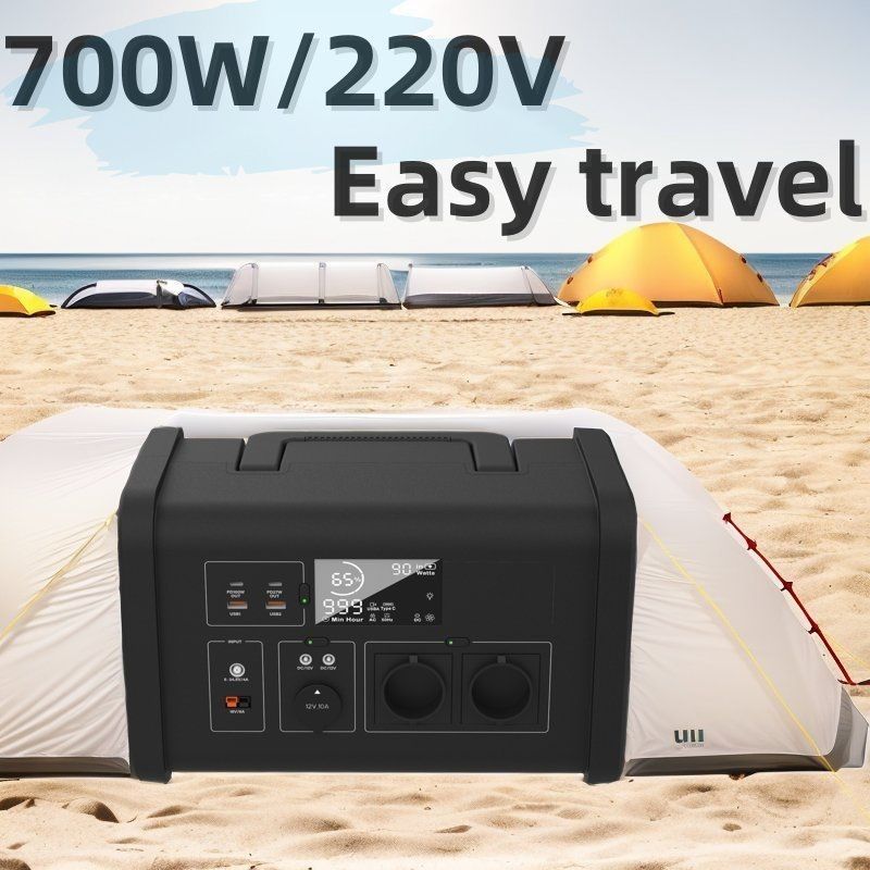 Sinusoidal Wave 700W Portable Solar Generator for Outdoor Emergency and Lithium Battery
