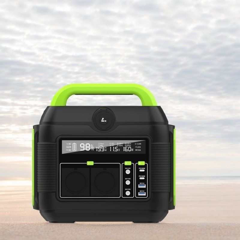Reveal Liquid Crystal Display 600W Fast Charging Power Mini Emergency Generator with EU AC Socket