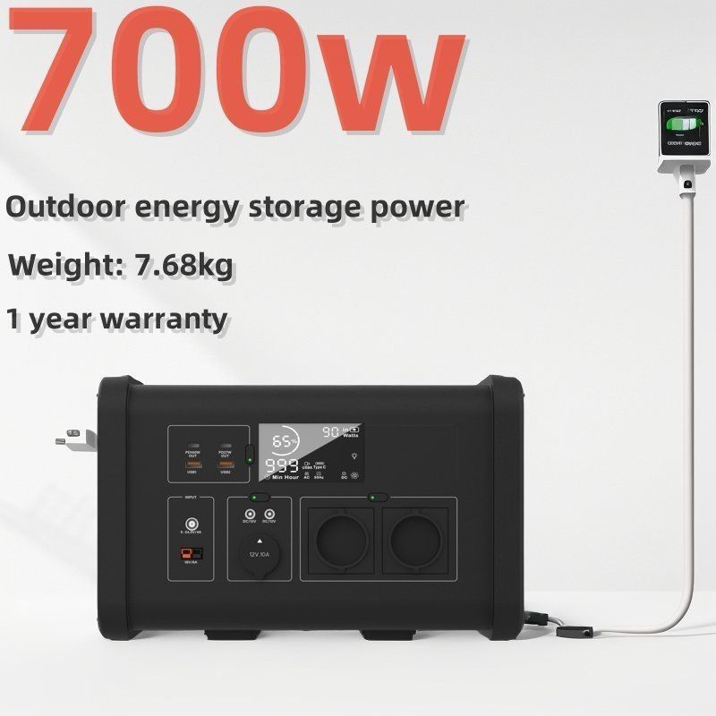 700W Portable Power Station Solar Generator for Outdoor Activities Easy to Operate