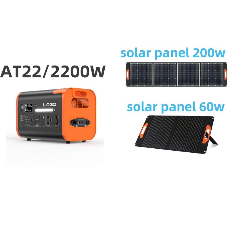 AT22 2024 Portable 2200W2048wh Lithium Battery Power Station for Electric Vehicle Charging