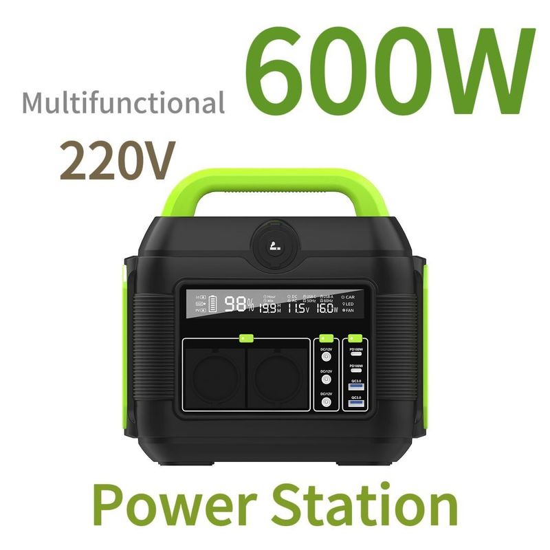 600W Portable Power Station with Us AC Socket and Reveal of Liquid Crystal Display