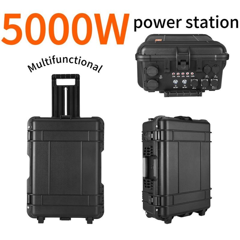 5000W Camping Solar Generator Power Bank Portable Power Station with Foldable Solar Panel