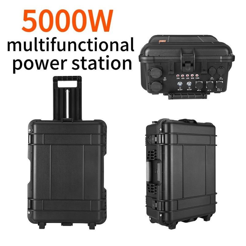50000W Noiseless Lithium Ion Battery 2500W Solar Generator for Emergency Power Supply