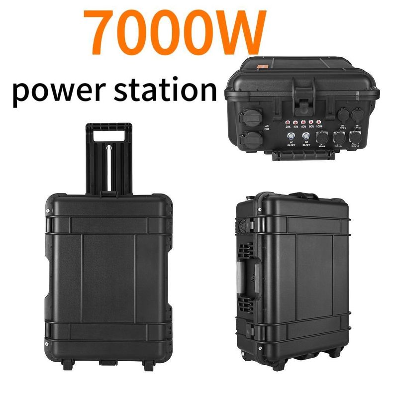 7000W Ternary Lithium Batteries Portable Mobile Power Supply for Car and Solar Charging