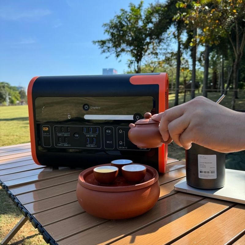 600W Portable Power Station LiFePO4 2048wh 2200W AT22 Solar Generator for Remote Work