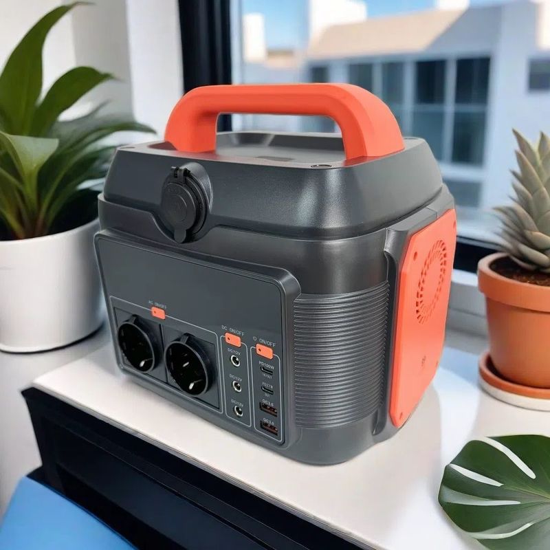600W Portable Power Station Removable 576wh/14.4V/40ah Battery Capacity Solar Generator