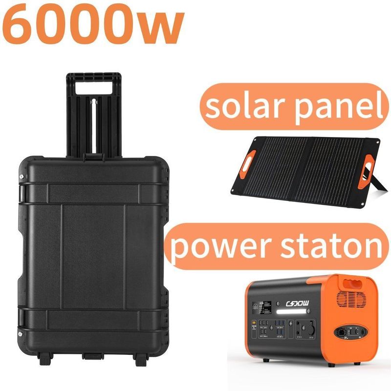 110V 220V High Power Storage 6000W Outdoor Mobile Power Station for Emergencies