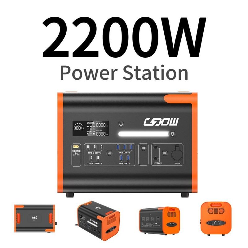 Fast Charging 2200W 2000W 2500W Outdoor Solar Energy Power Bank Station Power Supply