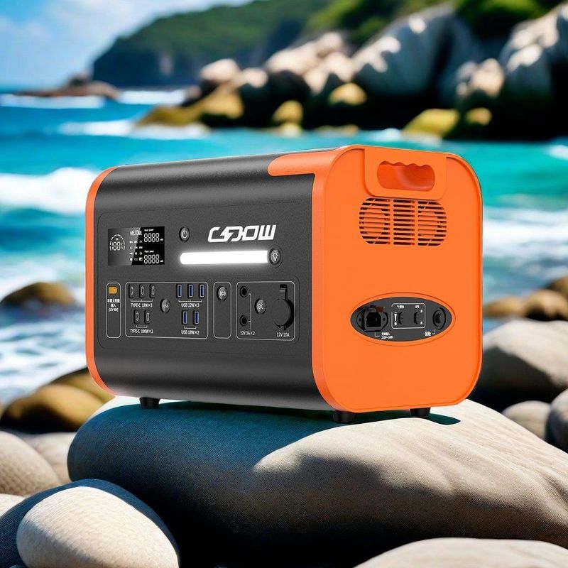 Off-Grid 2200W 2400W Solar Generator Outdoor Power Station with 15W Wireless Charging
