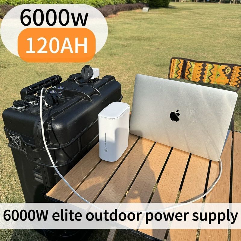 6000W 120ah High Power Output Solar Generator Emergency Standby Power Station with 1